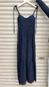 Summer Embroidered Patchwork Spaghetti Straps Flounce Long Dresses